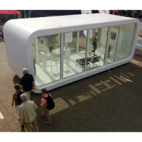Outdoor Living And Working Office Pod Glass Steel luban Capsule Prefabricated House Apple Cabin