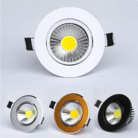 3W 5W 7w 9W 12W 15W 18W Led Downlight indoor COB Dimmable Led Ceiling Lamp Bulb Recessed downlights cob spotlight super brght