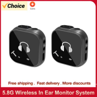 5.8G Wireless In Ear Monitor System Wireless IEM System with Transmitter Receiver Automatic Pairing Professional In Ear Monitor
