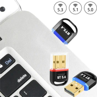 Bluetooth Adapter for PC USB Bluetooth 5.4 Dongle Bluetooth Receiver for Speaker Wireless Mouse Keyboard Audio Transmitter