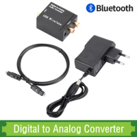 Bluetooth Digital to Analog Audio Converter Adapter For TV Amplifier Decoder Optical Fiber Coaxial Signal to Analog DAC Spdif