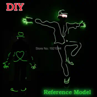 Luminous Costumes 10Color Available EL Wire DIY Material for Party Decoration