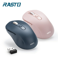 3C精選【史代新文具】RASTO RM13 藍色/粉色 六鍵式超靜音無線滑鼠 (兩色可選)
