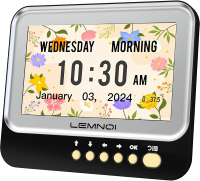 2025 New 7 Inch Dementia ClockDigital Calendar Clock with Day and DateAlzheimer Clocks for Elderly M