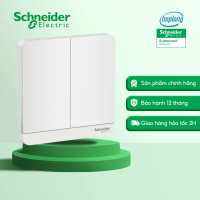 Bộ công tắc đôi Schneider E8332L1LED_WE_G19 - 16AX - 1 chiều - có LED - 250VAC