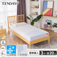 【TENDAYS】包浩斯紓壓床墊3尺標準單人(20cm厚 記憶床)-買床送枕