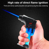 High Jet Flame Butane Gas Lighter Torch Refillable Adjustable Butane Gas Lighter Turbo Lighter Portable Outdoor Barbecue Tool