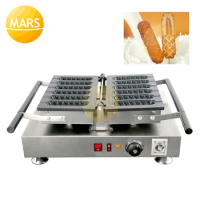 Commercial Rotary Hot Dog Waffle Maker Non-stick Coating Crispy Corn French Muffin Sausage Baking Machine Baker Snack Iron
