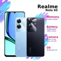 Hp/Smartphone Android Realme Note 60 6/128 GB Marble Black