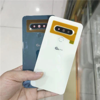 Original Glass Cover For LG G8S LMG810 LM-G810 LMG810EAW Battery Back Cover Rear Door ThinQ With Touch ID Fingerprint