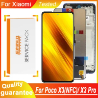 100% Tested POCO X3 Pro LCD For XIAOMI POCO X3 NFC Lcd Display Touch Screen Digitizer Assembly Parts For XIAOMI POCO X3 M2007J