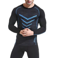 Gym Compression Men's t-Shirts Long Sleeve Rushguard Sportswear Running Dry Fit Training Fitness Bodybuilding Fashion Clothing