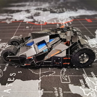 鋼魔像 金屬DIY拼裝模型3D立體拼圖蝙蝠俠彩色2005黑暗騎士蝙蝠車