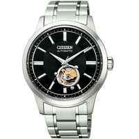 CITIZEN 星辰錶 經典開芯機械錶(NB4020-96E)-41mm-黑面鋼帶【刷卡回饋 分期0利率】【APP下單22%點數回饋】