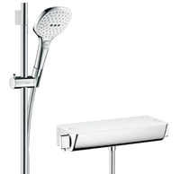 【麗室衛浴】德國 HANSGROHE 27039-40頂級淋浴定溫龍頭組Tablet Select含滑桿組組