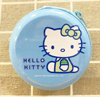 【震撼精品百貨】Hello Kitty 凱蒂貓-三麗鷗 Hello Kitty日本SANRIO三麗鷗KITTY圓形零錢包-鐵藍*23624 震撼日式精品百貨