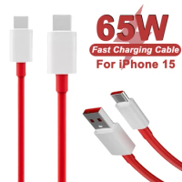 65W PD USB-C Fast Charger Cable For iPhone 15 Pro Type C To Type C For Oneplus Xiaomi Samsung Quick Charging Cable Accessories