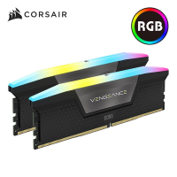海盜船 CORSAIR Vengeance  RGB DDR5 6400MHz 32G(16GBx2)雙通/黑 CL32-40-40 1.4V