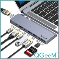 【美國QGeeM】MacBook Pro雙Type-C八合一PD/USB/HDMI轉接器