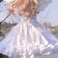 【全款現貨】繁星落塵lolita 仙女黑白兩色 jsk吊帶洛麗塔連衣裙
