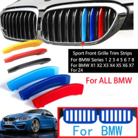 3Pcs Front Grille Trim Strips For BMW Series 1 2 3 4 5 6 7 8 X1 X2 X3 X4 X5 X6 X7 Z4 E46 E90 F30 E60 E81 F20 F45 F36 F10 F48 F25