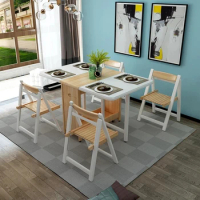 Design Folding Dining Table White Nordic Minimalist Rectangle Dining Table Luxury Industrial Mesa Comedor Kitchen Furniture