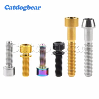 Catdogbear Titanium Bolt 1Pcs M6X35mm Square/Taper Hex Bolt + 6 Pcs M5X16 18 20mm Bolt with Washer B