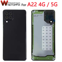 New For Samsung Galaxy A22 4G Back Battery Door Cover For Samsung A22 5G Rear Housing Replacement Parts