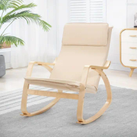 Comfortable Relax Rocking Chair, Lounge Chair Relax Chair Cushionr, Wooden Lounge Chair, 36x33x22 Inches,Comfortable Home Furni
