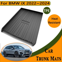 Car Rear Trunk Mats for BMW iX Accessories 2023 2022 2024 I20 Waterproof Carpet Anti-scratch Tray Liner Cushion TPE Storage Pad