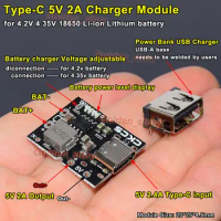 2A 5V Type-C USB 3.7V 18650 Lithium Li-ion Battery Charging Board Module DIY Power Bank