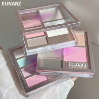 Palet EUNARZ Eyeshadow & Blush Wajah – Pelbagai guna untuk kontur, kemasan semula jadi, tahan lama,