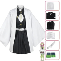 Anime Demon slayers kimetsu geen Yaiba cosplay kostuum mitsuri kanroji Kimono đồng phục saias Hallow