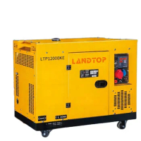 （ocean shipping）LANDTOP Hot Sale Small Generator 100% Copper Alternator Generator Diesel 8KW Silent Generators for Home Silent