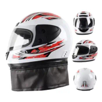 Motorcycle Full Face Protector Full Face Racing Helmets Winter Warm Double Visor Motorcycle Helmet Motorcycle Full Face Helmet
