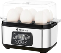 Electric Rapid Egg Cooker 6 Egg Capacity for Hard Boiled Eggs Poached Eggs Scrambled Eggs or Omelets