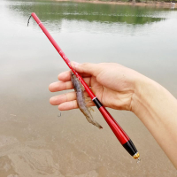 超短節釣魚竿筏1/1.5/2米釣蝦竿專用迷你袖珍手竿兒童魚竿套裝