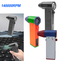 140000RPM Mini Fan 52m/s Brushless Motor Turbo Violent Fan with Power Display for Computer Keyboard 