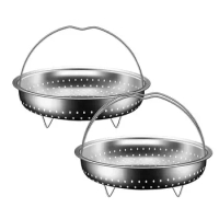 304 Stainless Steel Steamer Basket Pot Accessories Instant Cooker With Handle Draining Drainer Cooking Utensils