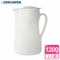 ZERO JAPAN  時尚冷熱陶瓷壺(白)1200cc