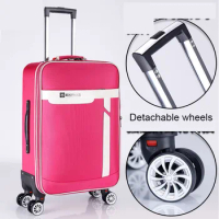 20"22"24"26"28 Inch Men's Travel Soft Suitcase On Wheels Oxford Cloth Trolley Rolling Luggage Boarding Case Valise Free Shipping
