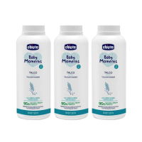 【Chicco】寶貝嬰兒植萃細緻爽身粉150gx3罐(無刺激 低敏 草本)
