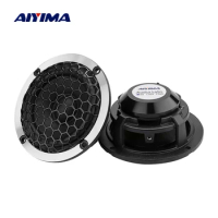 AIYIMA 2Pcs 3 Inch 4 Ohm 8 Ohm 15W Midrange Speaker Wool Basin Aluminum Frame Car Loudspeaker Home Theater Full Range Speaker
