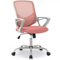 Office Chair Swivel Mesh Task Seat With Ergonomic Mid-Back Computer Armchair