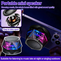 G300 Mini Speaker – Wireless Bluetooth, Portable Magnetic Design with Ambient RGB Lighting Effects, 