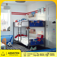 Rangka tempat tidur tingkat bunk bed frame abu-abu tua 90x200 cm