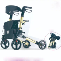 Trolley rehabilitation walking walker shopping cart Aluminum alloy Collapsible Portable Elderly mobility scooter Handy tools