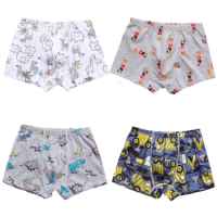2pcs/Lot Cartoon Boys Underwear Soft Breathable Kids Boxer Baby Panties Kawaii Panty Briefs Underpants for 2-12Yrs