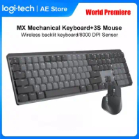 New Logitech MX Master 3S Mouse/MX Mechanical Keyboard Set Upgrade Wireless Bluetooth Office Mice Multi-device Connection