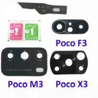 2Pcs/Lot Back Rear Camera Glass Lens For Xiaomi Mi Poco X3 NFC Global Version / Poco M3 X3 Pro / Poco F3 5G